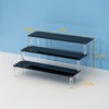 3 Tier Black Acrylic Display Riser Cupcake Stand Display Shelf