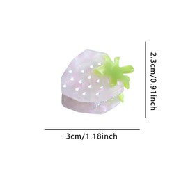 Cute Mini Strawberry Hair Clips,Funny Acetate Claw Clip for Women,Fashion Hair Clip,Pack of 2,Pink