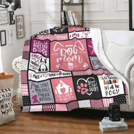 KJACGAD Dog Mom Gifts for Women, Gifts for Dog Moms, Dog Lovers Gifts for Women, Gifts for Dog Lovers, Best Gifts for Dog Owners, Puppy Gifts for New Owners Throw Blanket 60"x50"