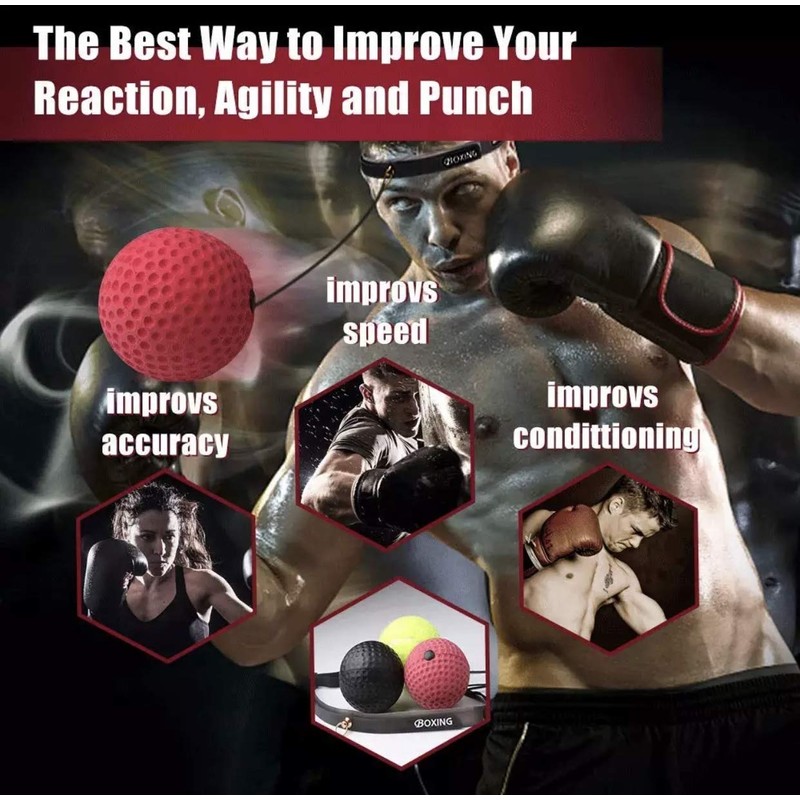 JGR Select Reflex Boxing Ball - With Headband 3 Difficulty