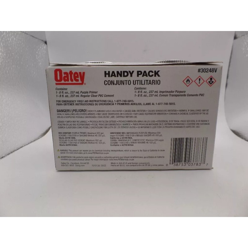 OATEY 30248V 8 OZ PURPLE CPVC & PVC PRIMER &