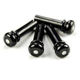 All Parts BP-0677-023 Black Grooved Acoustic Bass Bridge Pins