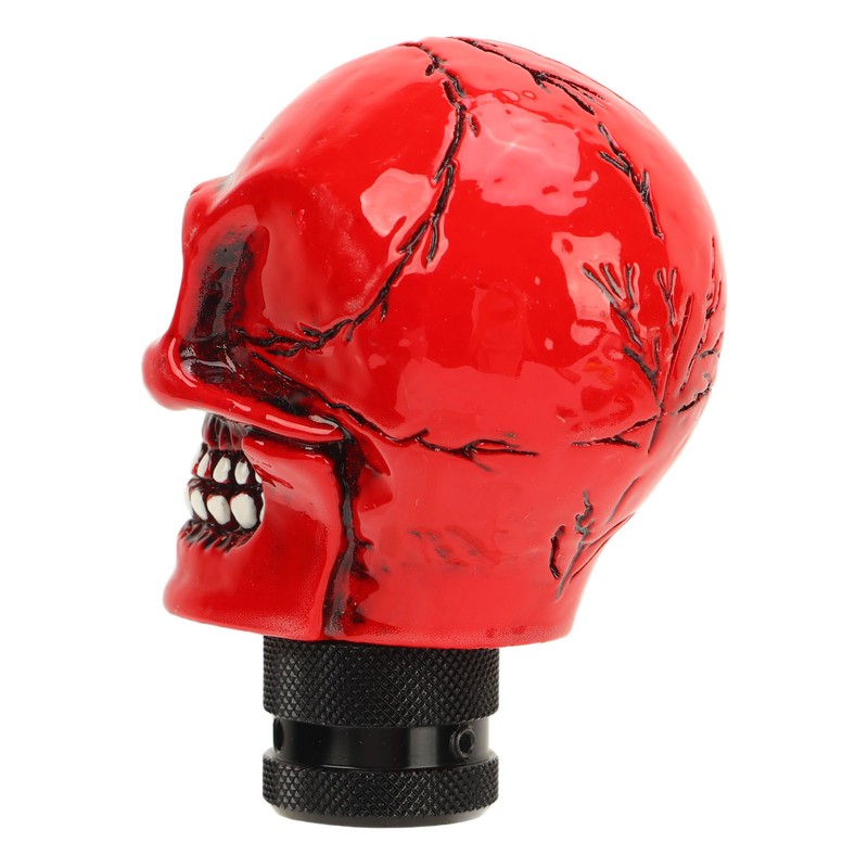 Skull Gear Shift Knob Red Universal Skull Head Resin Shift