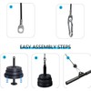 JOZMMZEOOA Fitness Cable Pull, 2 m Cable Pull, Fitness Gym,