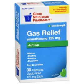ON CONTAINER GNP GAS RELIEF XS 125MG SOFT GELCAPS 30CT
