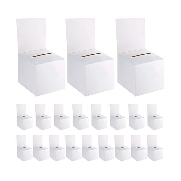 20 Pack Ballot Box Raffle Box Donation Box for Fundraising,