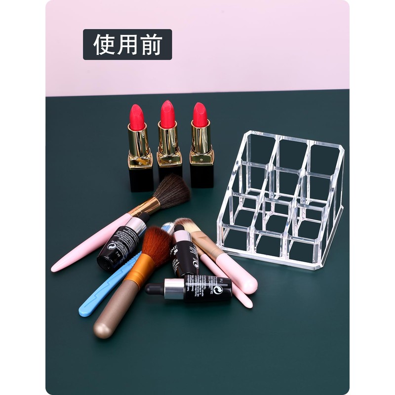 MOSIKER Lipstick Case, Acrylic, Cute, Mini Makeup Box, Lipstick Storage