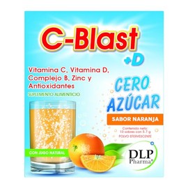 Vitamina C, Vitamina D, Complejo B, Zinc y Antioxidantes Polvo Efervescente Kit 3 Cajas (caja con 10 sobres) (CEROAZUCAR NARANJA)