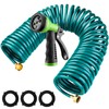 Pangda 50 Ft x 3/8'' Coil Garden Hose EVA Recoil