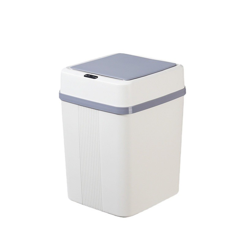 Trash Can 12L Smart Sensor Stable Dealing Cover Simple Style