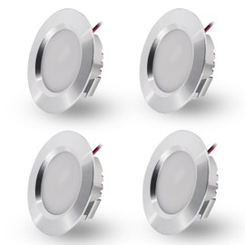 LED Recessed Spotlight, 230 V, 3 W, LED Spotlights, Flat Recessed Spotlights, Ceiling Spotlights, Drill Hole 55-58 mm and 15 mm Flat, IP44 Ceiling Spotlights for Bathroom, Kitchen, Living Room, Set of