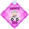 Nan's Taxi Car Sign with Suction Cup - Funny Gift