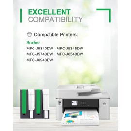 LC422XL LC-422 XL Printer Cartridges Compatible with Brother LC-422VAL LC422 LC-422XL Cartridges for MFC-J5340DW MFC-J5345DW MFC-J5740DW MFC-J6540DW MFC-J6940DW MFC-J5340DWE MFC-J6540DWE (Pack of 4)