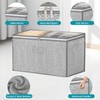 3 Pack 125L Grey Comforter Storage Bags, Clothes Storage Bags,