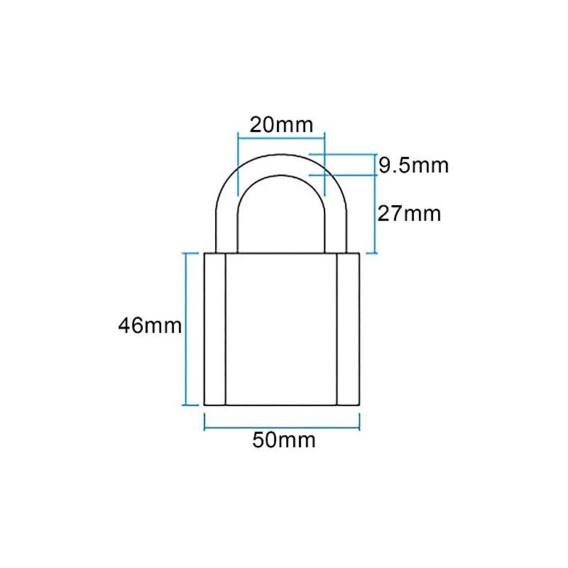 Federal FD850-50mm Body Stainless Steel Marine Padlock - 10 Year