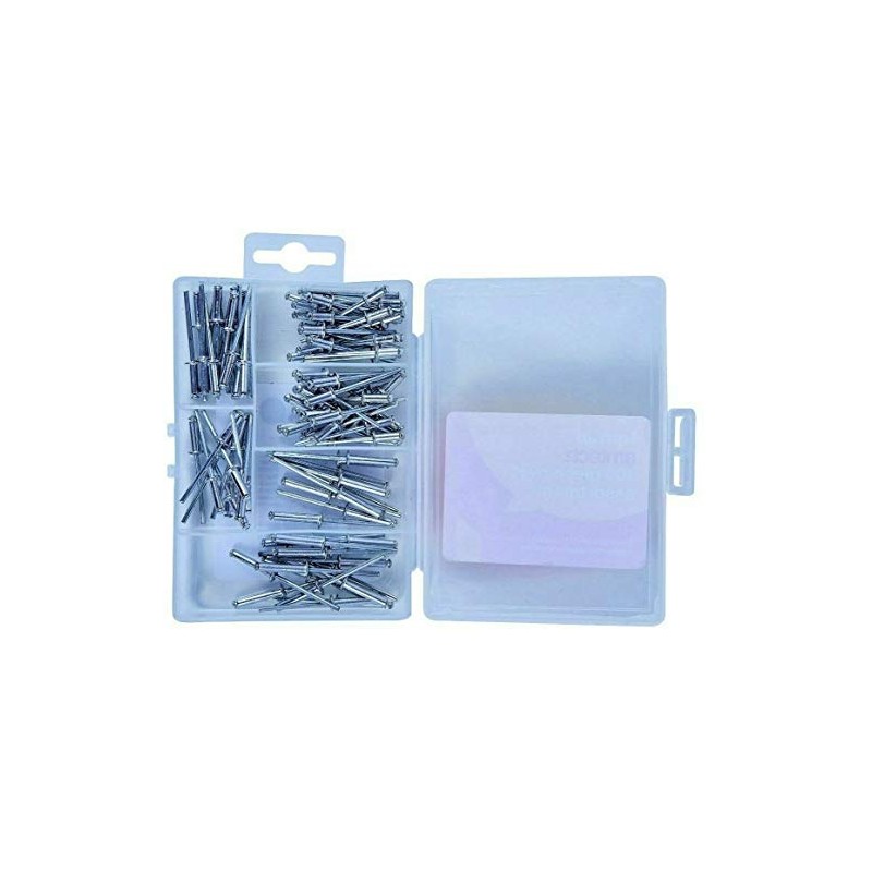 100PC Blind Rivets Set Assorted Hand Rivet POP Aluminium Head