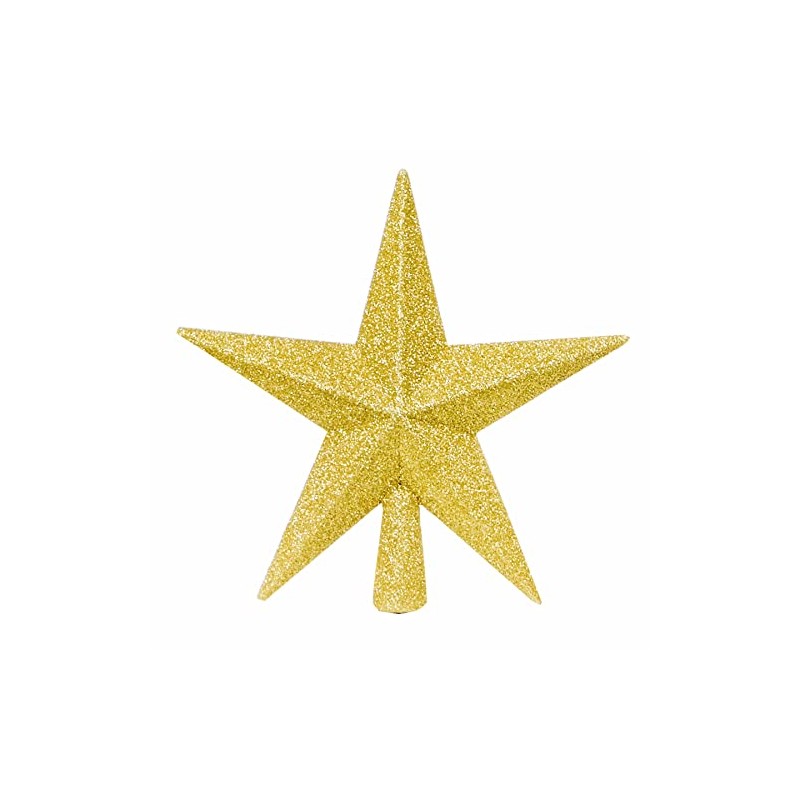 Gold 20cm Shatterproof Tree Top Star Premier Christmas Tree Decoration