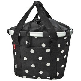 KLICKfix women's bike basket, Womens, Lenkerkorb Bikebasket, Black Dots