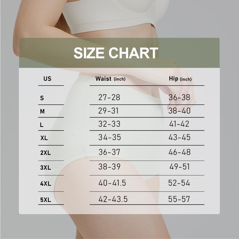 BATTEWA Washable Absorbency Incontinence Regular Underwear for Women, Reusable Leak