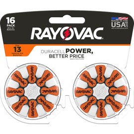 Rayovac Size 13 Hearing Aid Batteries, Hearing Aid Batteries Size 13, 16 Count