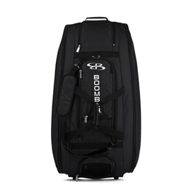 Boombah Beast Rolling Bat Bag - 40" x 14" x 13" - Black - Holds 8 Bats, Glove and Shoe Compartments