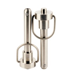 1 Pc Stainless Steel Ring Handle Locking Pin Ball Lock pins Quick Release pin with Button Locating pins Safety pins Dowels w/ Reinforced Lanyard (Dia.:1/4, L:1 in)