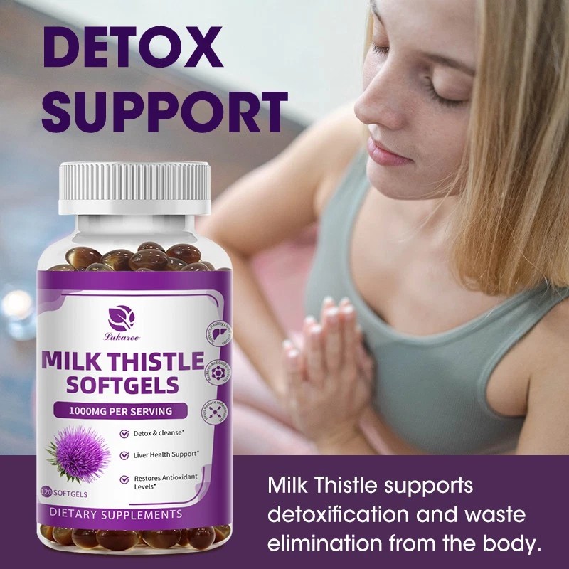 LUKAREE Liver Cleanse Detox Milk Thistle Extracts Silymarin, Artichoke, Dandelion,