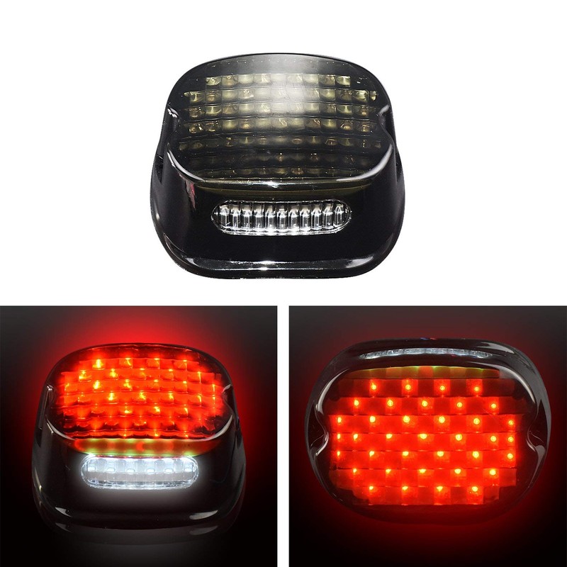 HDBUBALUS LED Brake Tail Light Low Profile Smoke Taillights Fit
