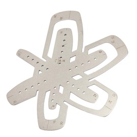 Regla de Corte de Esquina de Cuero para Plantilla Cuadrada Redondeada, Guía de Cola, Herramienta de Fabricación, Regla de Utensilio, Herramienta de Medición, Accesorios de