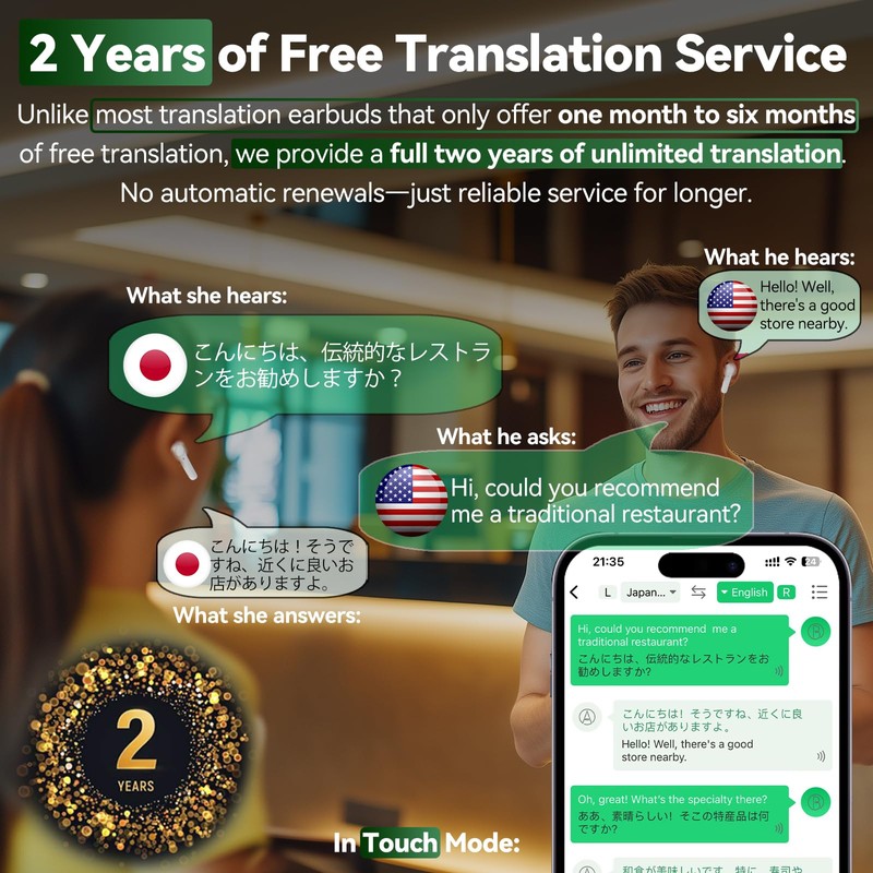 KILOGOGRAPH Translating Earbuds Real Time B11 - Two Way 138