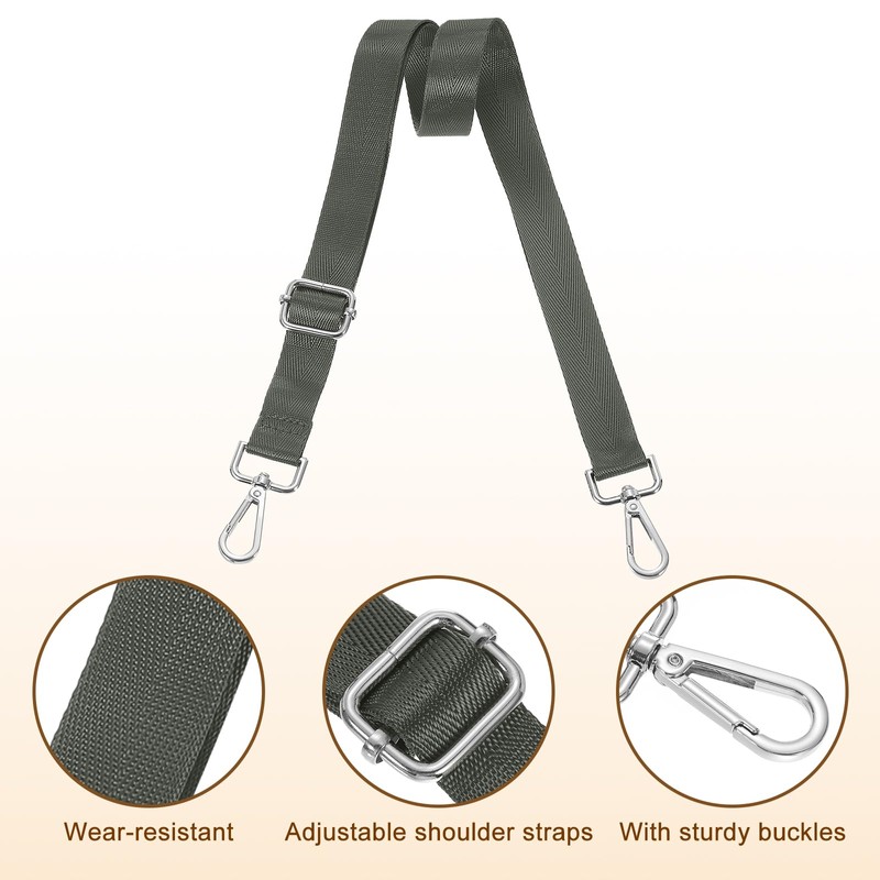 sourcing map Wide Shoulder Strap, 2.5cm Adjustable Purse Strap Replacement