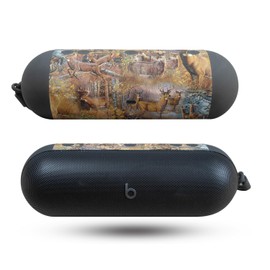 Glossy Glitter Speaker Skin Compatible with Beats Pill (2024) - Deer Pattern - Premium 3M Vinyl Protective Wrap Decal Cover - Easy to Apply | Crafted in The USA by MightySkins