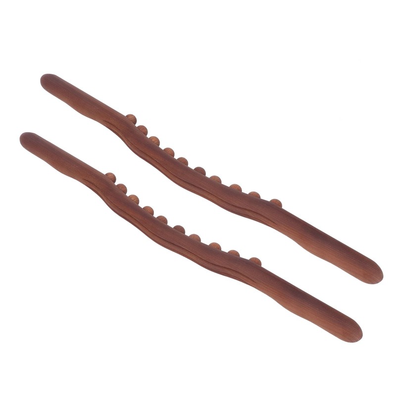 2Pcs Wooden Scraping Stick 10 Massage Dots Large Contact Wooden