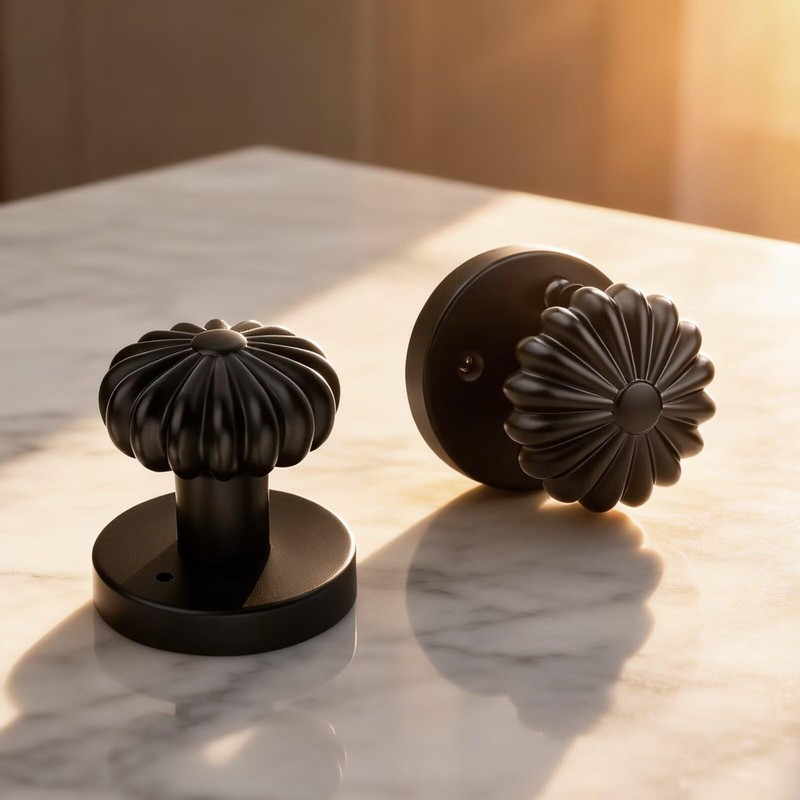 NIZADO 1 Pack Black Privacy Door Knob, Interior Door Lock