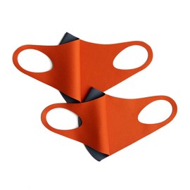 maskfactory color Everyday aerosilver, reusable, breathable, washable Face Mask, Made In Korea (X-Large, Dark Gray - Orange)