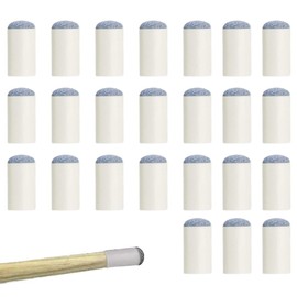 ZOKJSW Billiard cue tips, pack of 20, 13 mm, billiard replacement tips, billiard Kö accessories, white stick, billiard caps