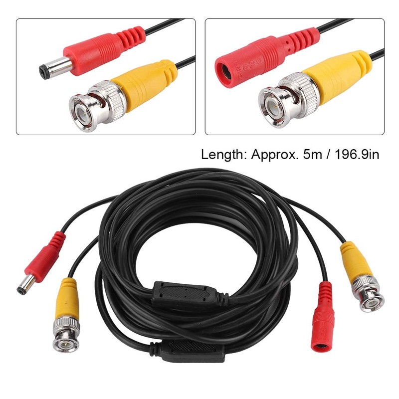 Cable de extensión CCTV, Cable Coaxial de Video, de seguridad