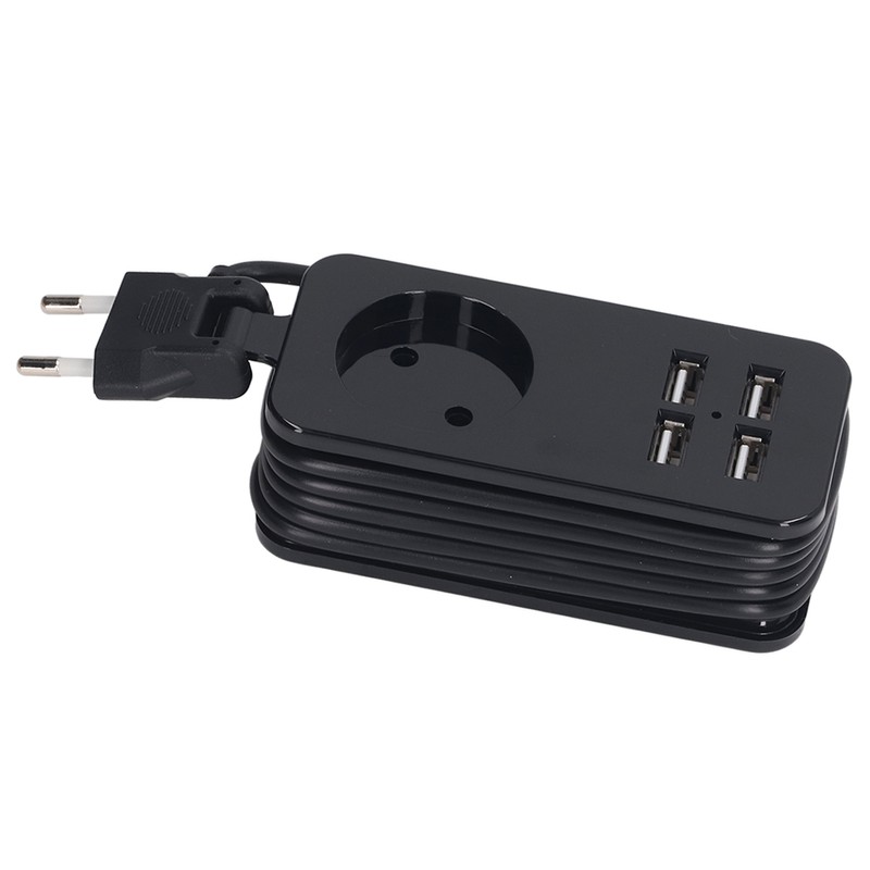 Power Strip 1200W 10A Fireproof Adapter with 4 USB Port