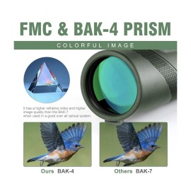 Pankoo 40X60 Monocular Telescope with Smartphone Holder & Tripod