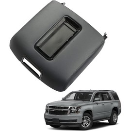 Compatible with 2014-2018 Chevy Silverado1500 2500 3500/Tahoe/Suburban/GMC Yukon(XL)/Sierra 1500 2500 3500 Black Center Console Armrest Lid Kit Center Console Cover 0227083AA