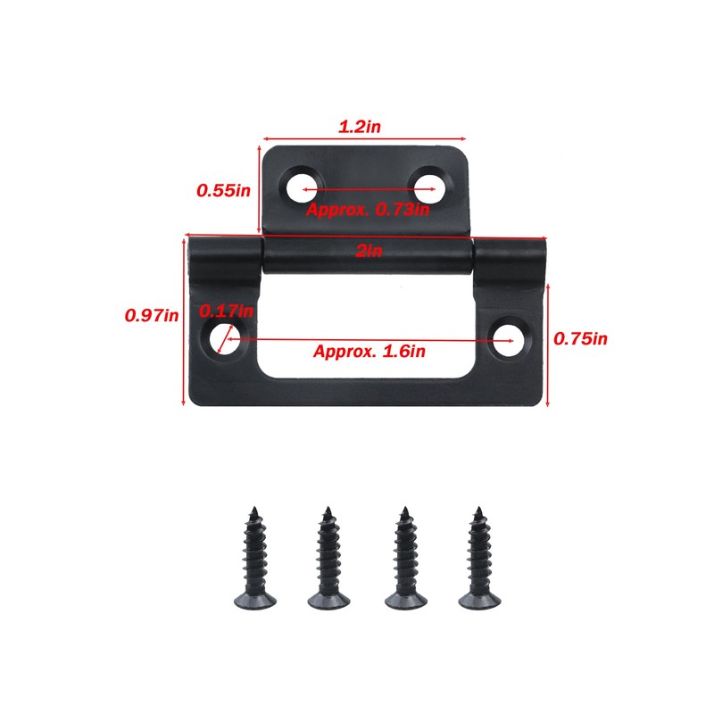 2in Small Butt Hinge Non Mortise Bifold Iron Hinge for