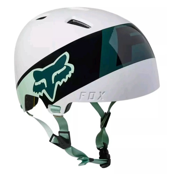 Fox Racing Flight Helmet - MIPS - White/Green - Large