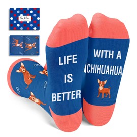 sockfun Chihuahua Socks for Women Men, Funny Chihuahua Gifts for Chihuahua Lovers Crazy Silly Fun Socks