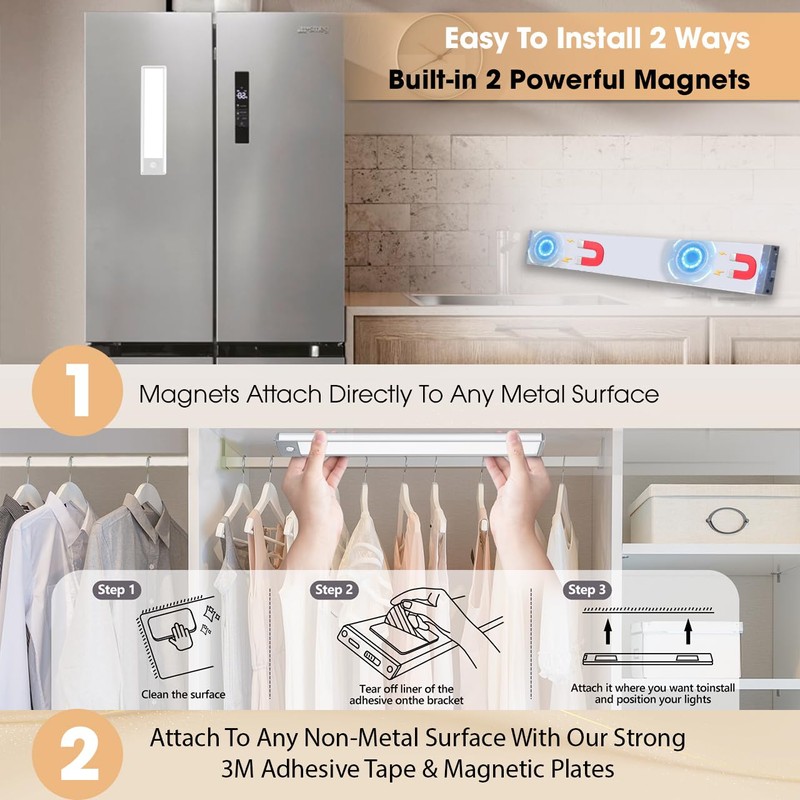 Under Cabinet Lights LED Motion Sensor Light (2 Pack) -