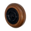 Modern Living Round Wireless Doorbell in Mahogany and Black -