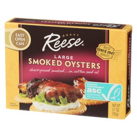 Reese Large Smoked Oysters, 3.7 Ounce (Pack of 10)