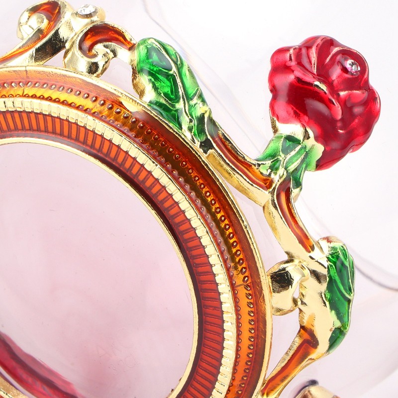 Glass Cup Innovative Flower Tea Cup with Spoon Drink Mug