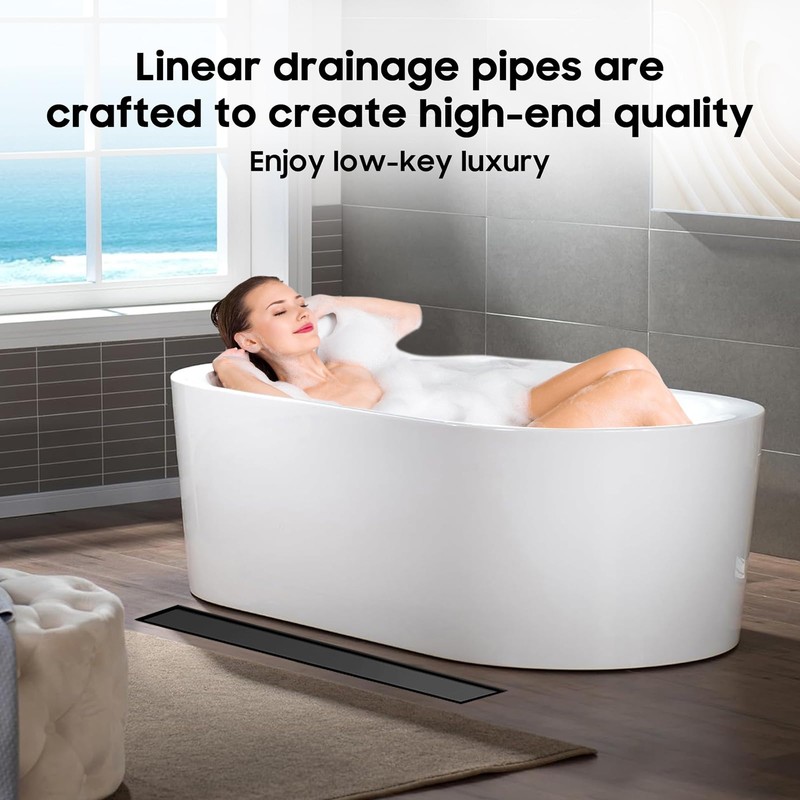 DLONE Linear Shower Drain | 24" AISI 304 Stainless Steel