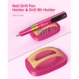 Nail Drill Bits Holder, Wooden Holder Stand for Nail Drill & Bits, 8 Holes Nail Polishing Grinding Drill Bits Holder, Manicure Tool for Nail Salon Home Lover Gifts