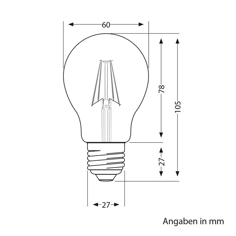 ledscom.de 2 Stück E27 LED Leuchtmittel, A60, warmweiß (2700 K),